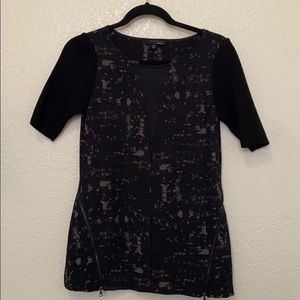 Elie Tahari black and gray dress